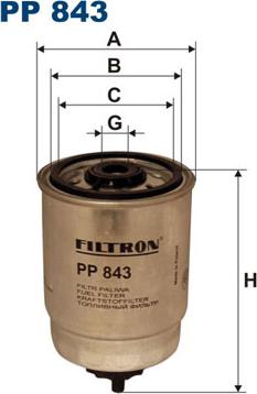Filtron PP843 - Топливный фильтр autodif.ru
