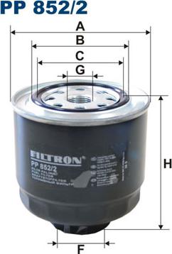 Filtron PP852/2 - Топливный фильтр autodif.ru