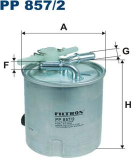 Filtron PP857/2 - Топливный фильтр autodif.ru