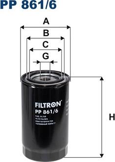 Filtron PP861/6 - Топливный фильтр autodif.ru