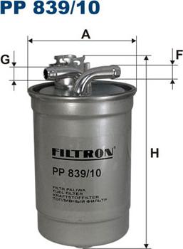 Filtron PP839/10 - фильтр топливный!\ Audi A4/A6 2.0TDI/3.0TDI 04> autodif.ru