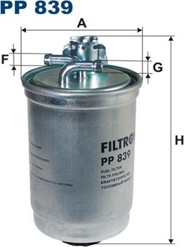 Filtron PP839 - Топливный фильтр autodif.ru