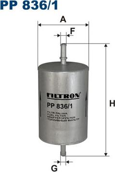 Filtron PP836/1 - Топливный фильтр autodif.ru