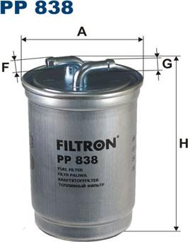 Filtron PP838 - Топливный фильтр autodif.ru