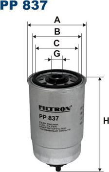 Filtron PP837 - Топливный фильтр autodif.ru