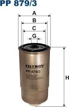 Filtron PP879/3 - фильтр топливный! D88 H161 M16x1.5\ Iveco Daily II 99> autodif.ru