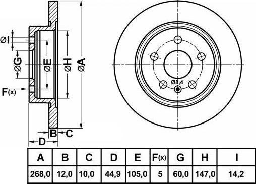 FIT FR0735 - Тормозной диск autodif.ru