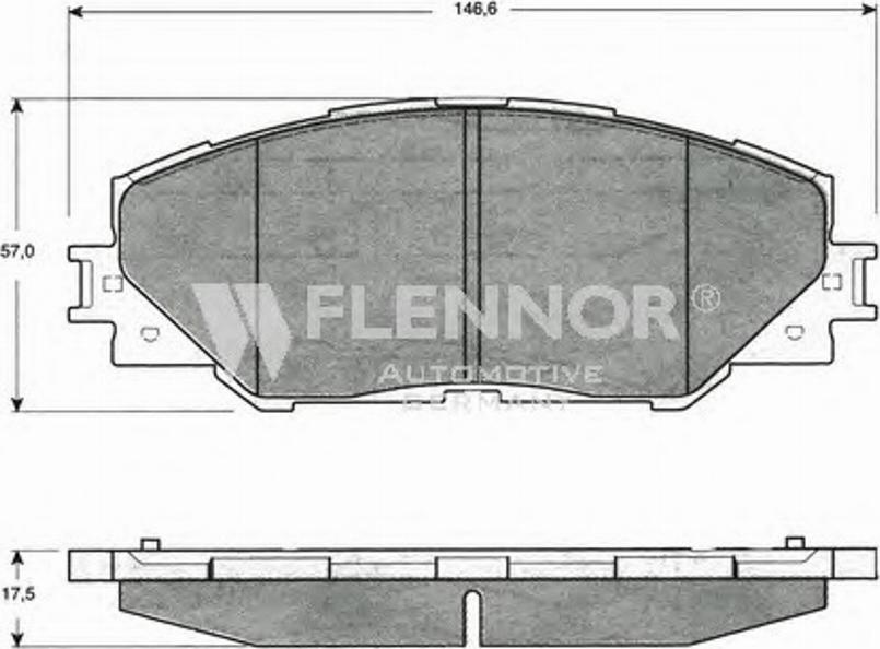 Flennor FB210744 - Тормозные колодки, дисковые, комплект autodif.ru