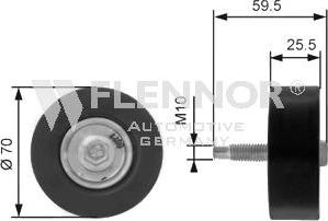 Flennor FU99380 - Ролик, поликлиновый ремень autodif.ru