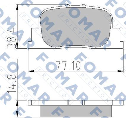 FOMAR Friction FO 909181 - Тормозные колодки, дисковые, комплект autodif.ru