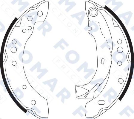 FOMAR Friction FO 9072 - Комплект тормозных колодок, барабанные autodif.ru