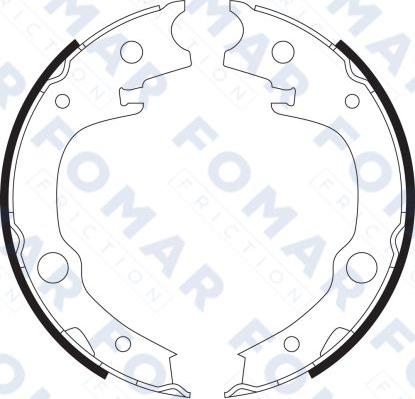 FOMAR Friction FO 9077 - Комплект тормозных колодок, барабанные autodif.ru