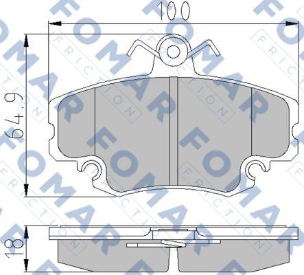 FOMAR Friction FO 608381 - Тормозные колодки, дисковые, комплект autodif.ru