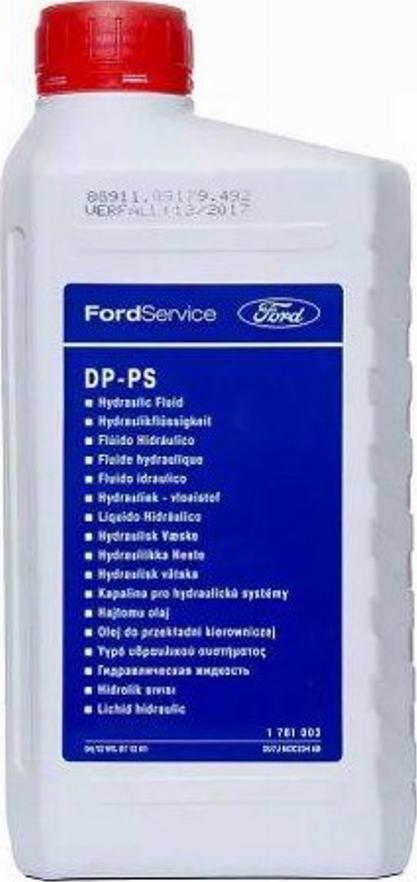 FORD 1781003 - (Производитель: Ford) ЖИДКОСТЬ ГИДРОУСИЛИТЕЛЯ ATF DP-PS (1 л) autodif.ru
