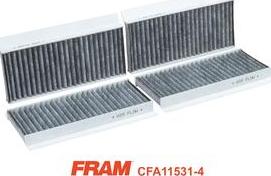 FRAM CFA11531-4 - Фильтр воздуха в салоне autodif.ru