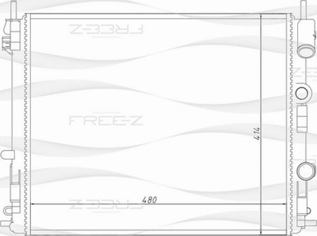 FREE-Z KK0183 - Радиатор FREE-Z KK0183 RENAULT LOGAN/CLIO 1.2-1.6/1.9D 98- с конд. autodif.ru