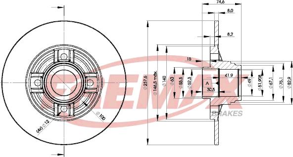 FREMAX BD-8078 - Тормозной диск autodif.ru