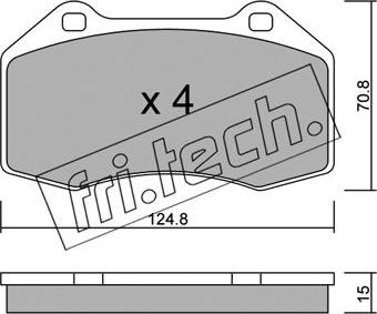 Fri.Tech. 667.0 - Тормозные колодки, дисковые, комплект autodif.ru