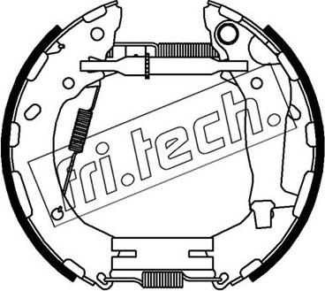 Fri.Tech. 16484 - Комплект тормозных колодок, барабанные autodif.ru