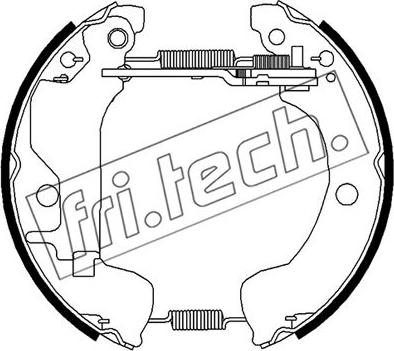 Fri.Tech. 16507 - Комплект тормозных колодок, барабанные autodif.ru