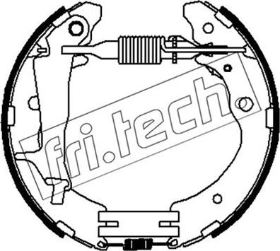 Fri.Tech. 16523 - Комплект тормозных колодок, барабанные autodif.ru