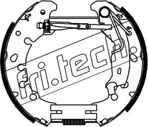 Fri.Tech. 16381 - Комплект тормозных колодок, барабанные autodif.ru