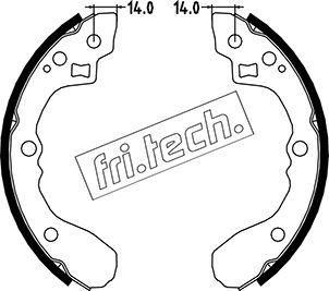 Fri.Tech. 1049.151 - Комплект тормозных колодок, барабанные autodif.ru