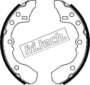 Fri.Tech. 1049.128 - Комплект тормозных колодок, барабанные autodif.ru