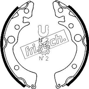 Fri.Tech. 1044.007 - Комплект тормозных колодок, барабанные autodif.ru