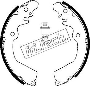 Fri.Tech. 1064.167 - Комплект тормозных колодок, барабанные autodif.ru