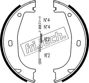 Fri.Tech. 1019.026K - Комплект тормозов, ручник, парковка autodif.ru