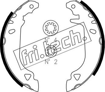 Fri.Tech. 1034.090S - Комплект тормозных колодок, барабанные autodif.ru