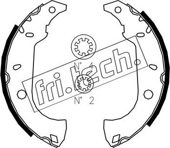 Fri.Tech. 1034.091S - Комплект тормозных колодок, барабанные autodif.ru