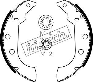 Fri.Tech. 1079.186 - Комплект тормозных колодок, барабанные autodif.ru
