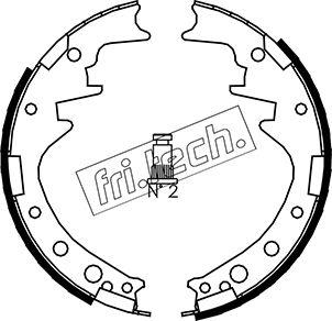 Fri.Tech. 1115.249 - Комплект тормозных колодок, барабанные autodif.ru