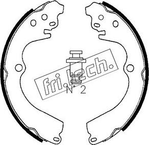 Fri.Tech. 1110.332 - Комплект тормозных колодок, барабанные autodif.ru