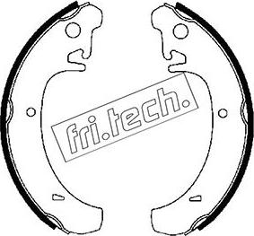 Fri.Tech. 1122.004 - Комплект тормозных колодок, барабанные autodif.ru