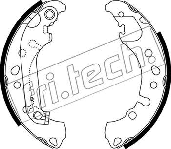 Fri.Tech. 1253.721 - Комплект тормозных колодок, барабанные autodif.ru