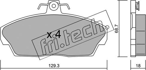 Fri.Tech. 177.1 - Колодки тормозные дисковые передние Land ROVER Freelander 177.1 autodif.ru