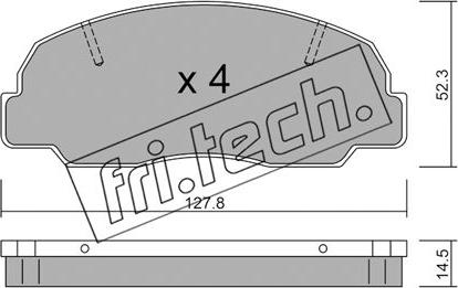 Fri.Tech. 248.0 - Тормозные колодки, дисковые, комплект autodif.ru