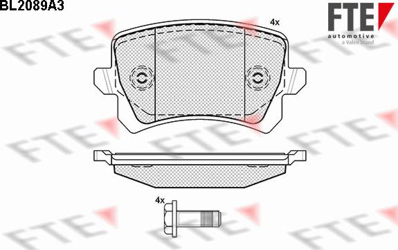 FTE 9010673 - Тормозные колодки, дисковые, комплект autodif.ru