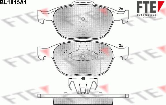 FTE 9010393 - Тормозные колодки, дисковые, комплект autodif.ru