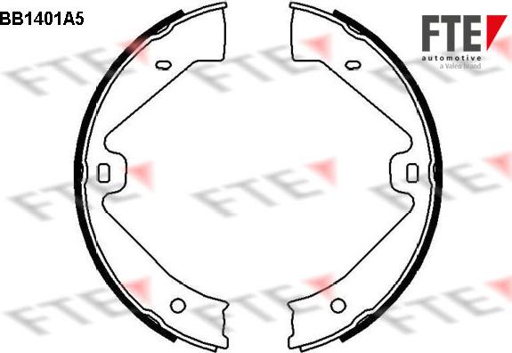 FTE BB1401A5 - Комплект тормозов, ручник, парковка autodif.ru