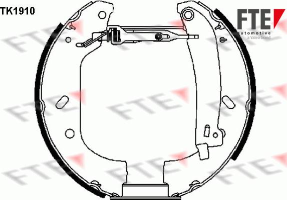 FTE 9110009 - Комплект тормозных колодок, барабанные autodif.ru