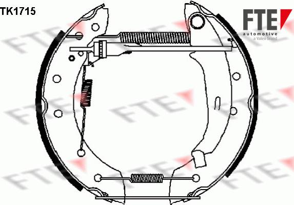 FTE 9110005 - Комплект тормозных колодок, барабанные autodif.ru