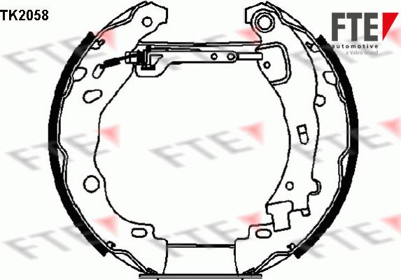 FTE TK2058 - Комплект тормозных колодок, барабанные autodif.ru