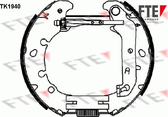 FTE 9110013 - Комплект тормозных колодок, барабанные autodif.ru