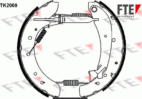 FTE TK2069 - Комплект тормозных колодок, барабанные autodif.ru