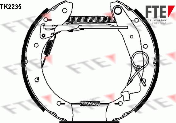 FTE 9110022 - Комплект тормозных колодок, барабанные autodif.ru