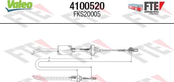 FTE 4100520 - Трос, управление сцеплением autodif.ru